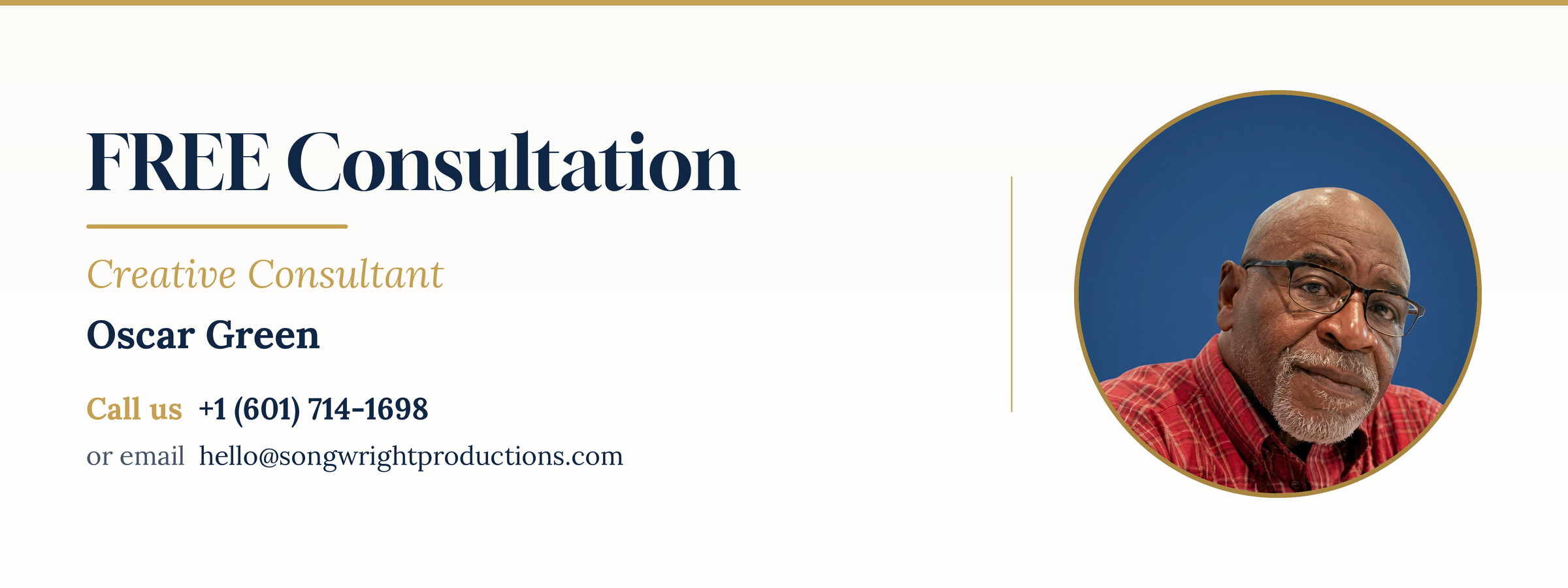 Free consultation with Oscar Green — Songwright Productions